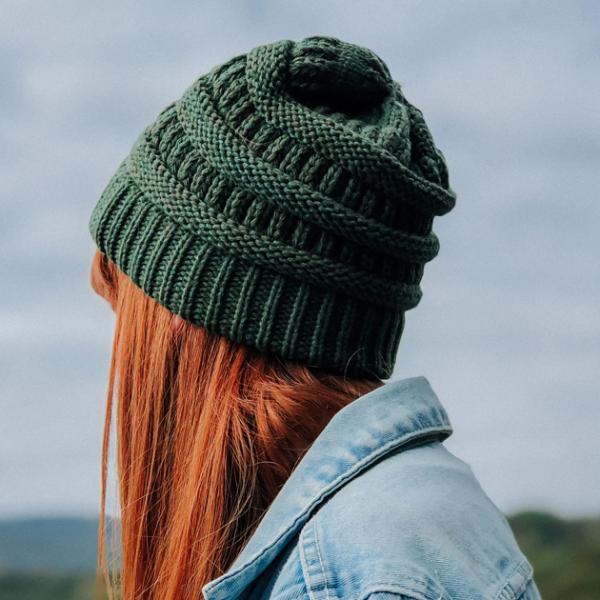 Knit Hat in Green